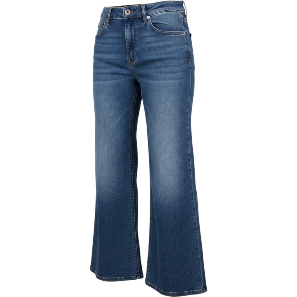 Bagatelle Wide Leg Jeans Womens Sz 28 Blue Patch Pocket Denim High Rise Western